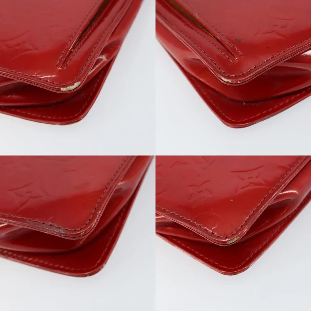 Louis Vuitton Monogram Vernis Motto Accessory Pouch Red